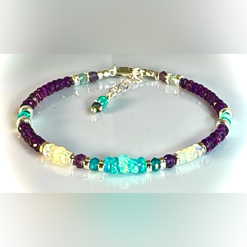 💜 SALE 💜Amethyst • EthiopianOpal•Paraiba Opal Sterling Silver
